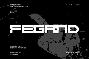 Fegand - Futuristic Display Font