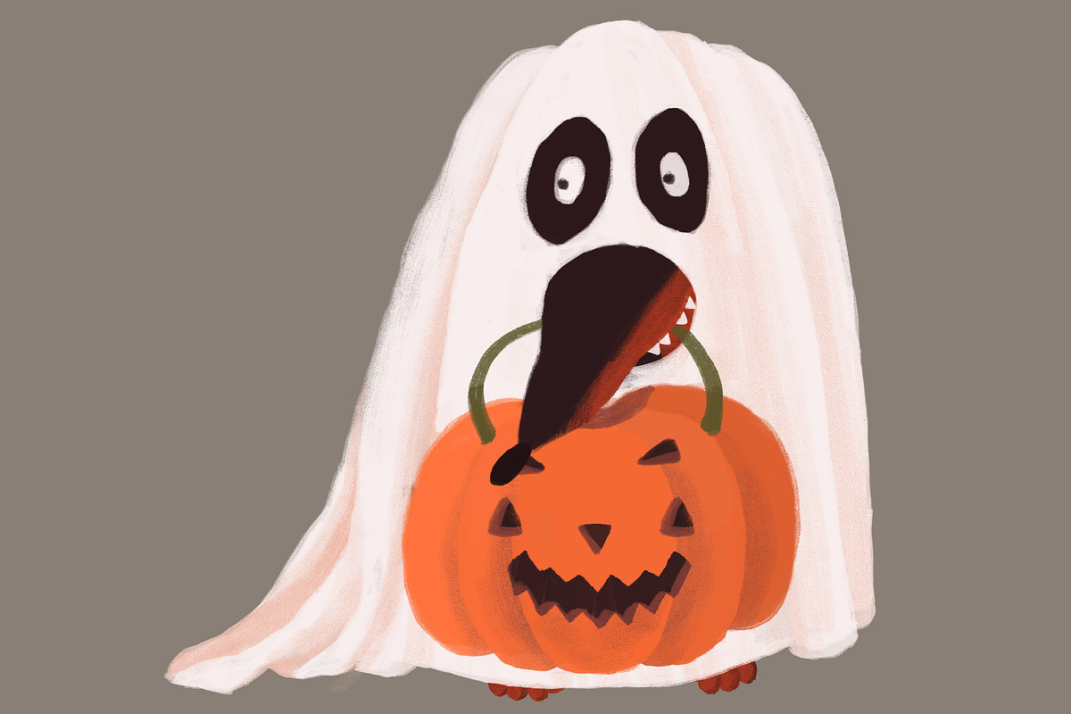 Halloween Dachshunds, a Seasonal Illustration by YuNa (Photo 2 of 15)