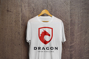 Dragon Shield Logo Design Template