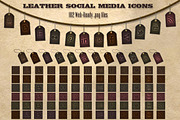 102 Dark Leather Social Media Icons, an Outline Icon by Dream in Color Studio (Thumbnail 1 of 3)