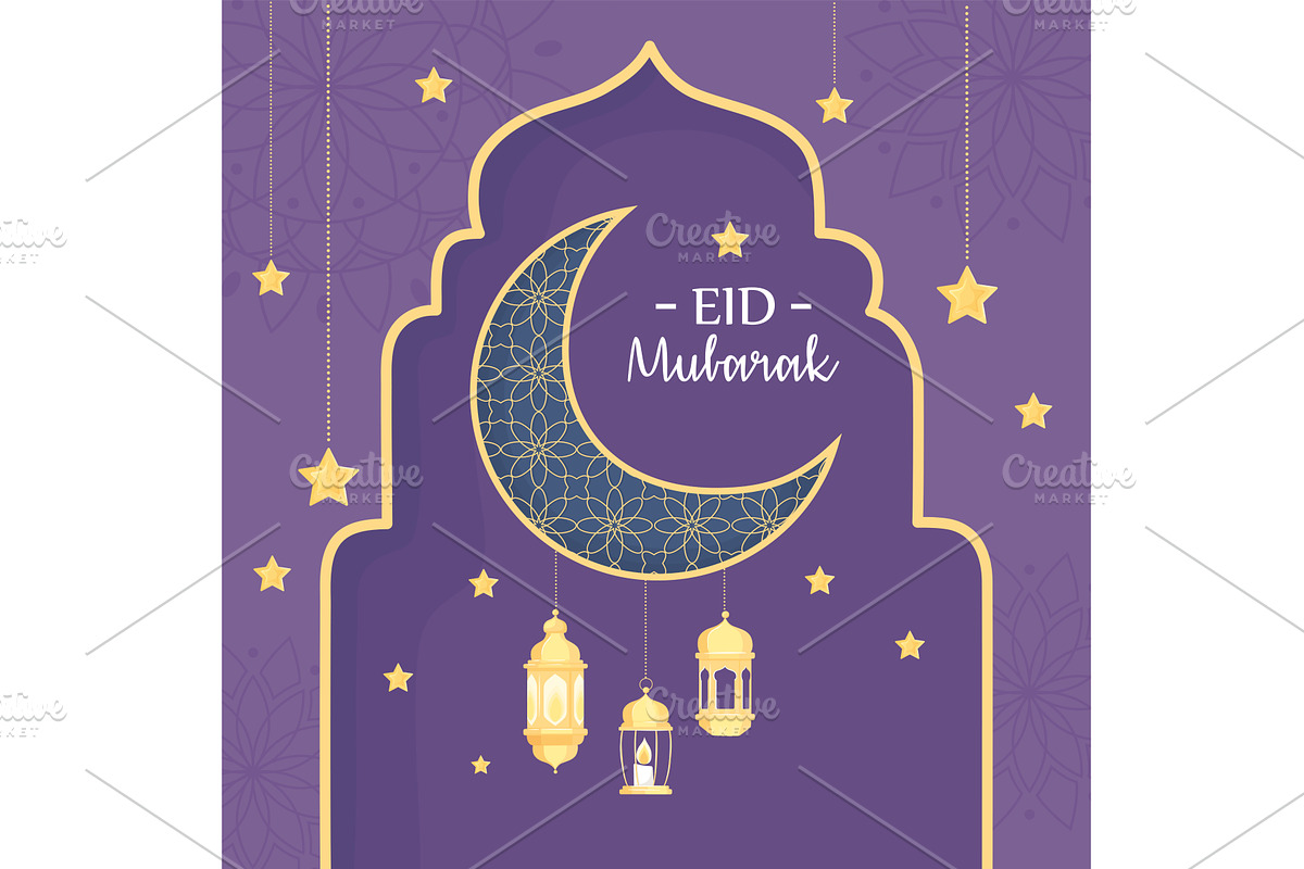 Eid Mubarak islamic, an Illustration by studiogstock
