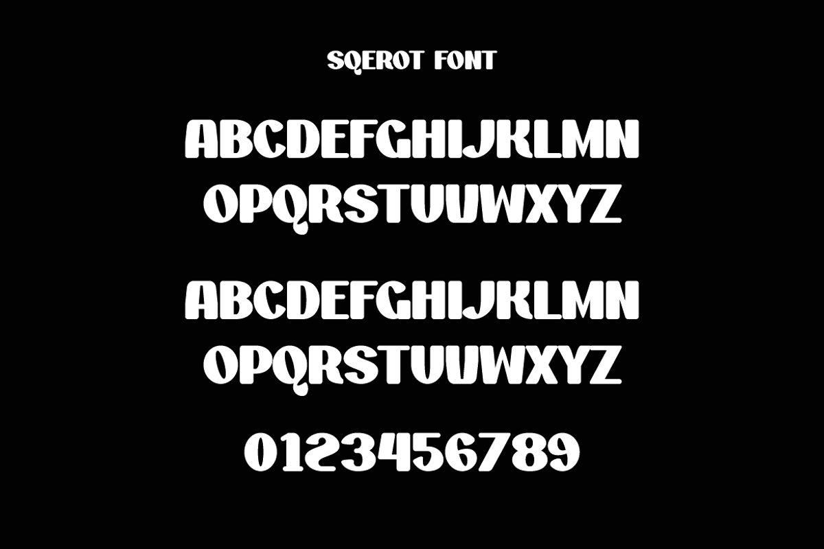 Sqerot - Bold Round Font, a Sans Serif Font by Iqsiart Studio (Photo 11 of 12)