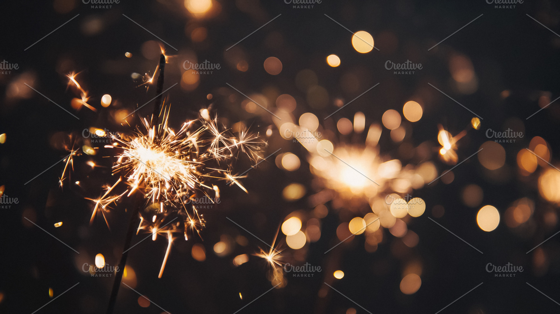 Sparklers shining bright at night, creating festive sparks and g, a Photo by Studio ANNA