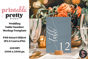 Champagne Table Number PSD Mockup, a Product Mockup by Printable Pretty Studio (Thumbnail 5 of 10)
