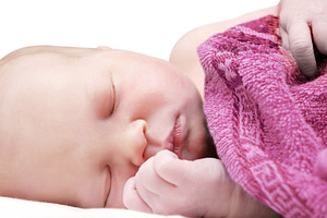 1 day old baby sleeping, a Photo by saiko3p