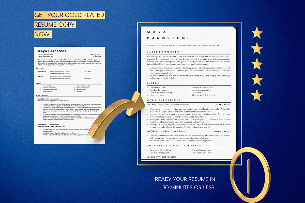 Modern Resume Templates, Minimalist, a Resume Template by Career Canvas (Photo 9 of 11)