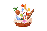 Grocery baskets for shopping food, a Food Illustration by PaperTrident (Thumbnail 4 of 9)