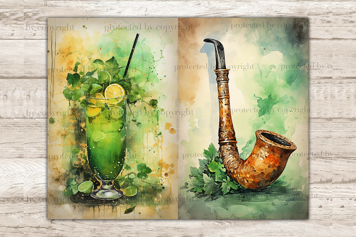 St Patricks Day Junk Journal Pages, a Decorative Illustration by GlamArtZhanna (Photo 9 of 10)
