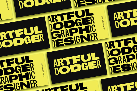 Yellow Business Card Bold Typography