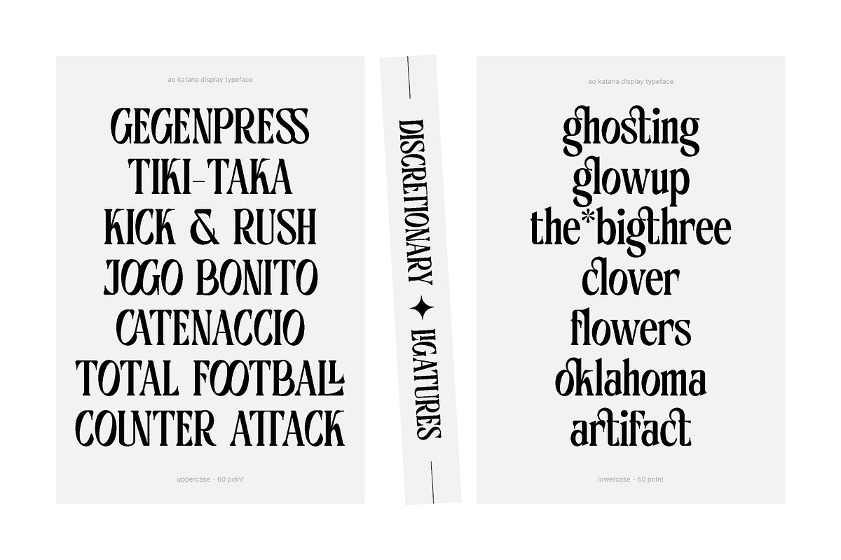 AO Katana - Display Typeface, a Serif Font by OwunStudio (Photo 7 of 21)