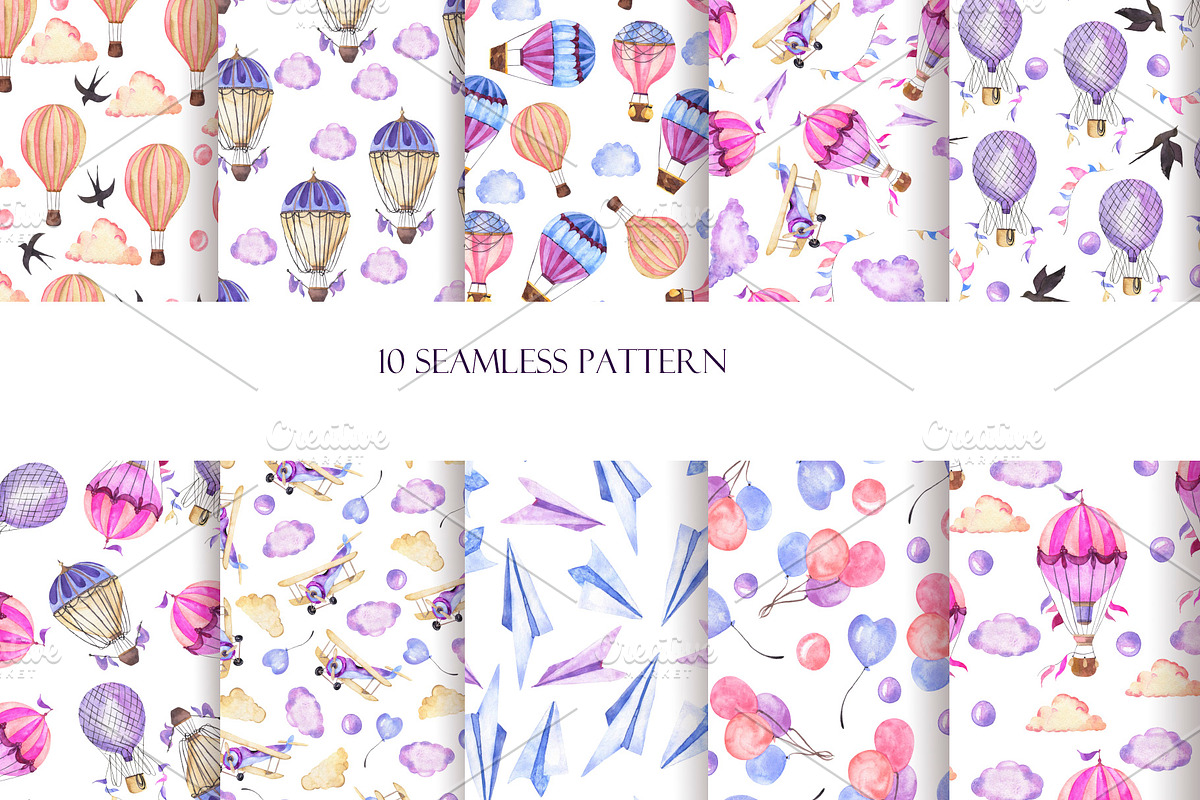 Pastel balloon set, an Illustration by Watercolor & sketches (Photo 5 of 7)