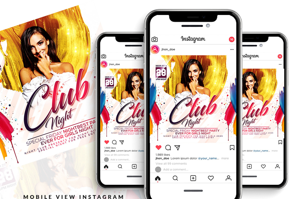 Night Club Flyer preview 2