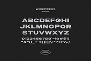 Wide Press - Extended Font, a Sans Serif Font by Visual Blends (Thumbnail 3 of 8)