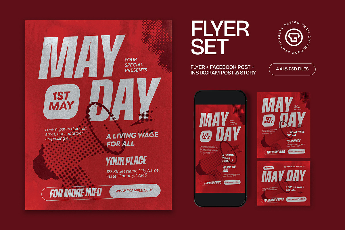 May Day Flyer, a Flyer Template by graphicook (Photo 1 of 3)