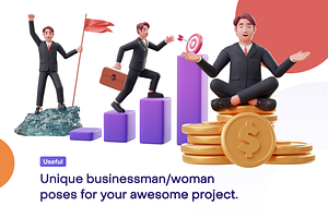 Jobly Businessman 3D Characters