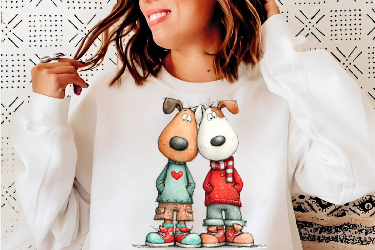 Whimsical Valentines Day Dog Clipart, an Illustration by SinaCreation (Photo 5 of 11)