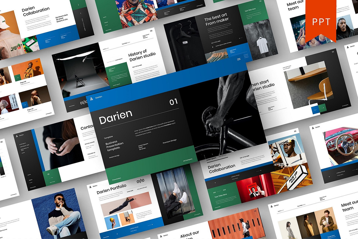 Darien – Business PowerPoint, a Presentation Template by Dens Creative Studio (Photo 1 of 6)