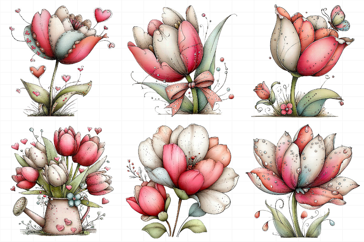 Whimsical Spring Umbrella Clipart, an Illustration by Daily.Designs (Photo 8 of 8)