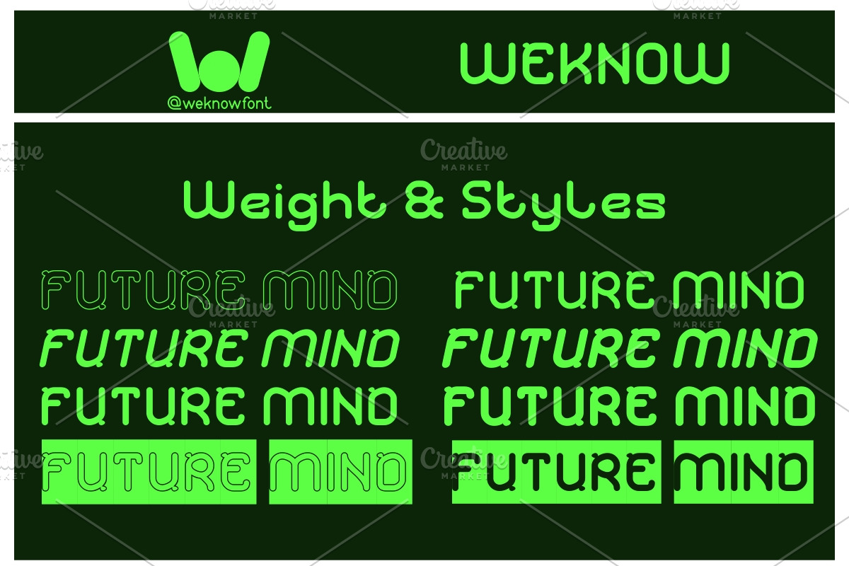 Future Mind font, a Font by weknow (Photo 7 of 8)