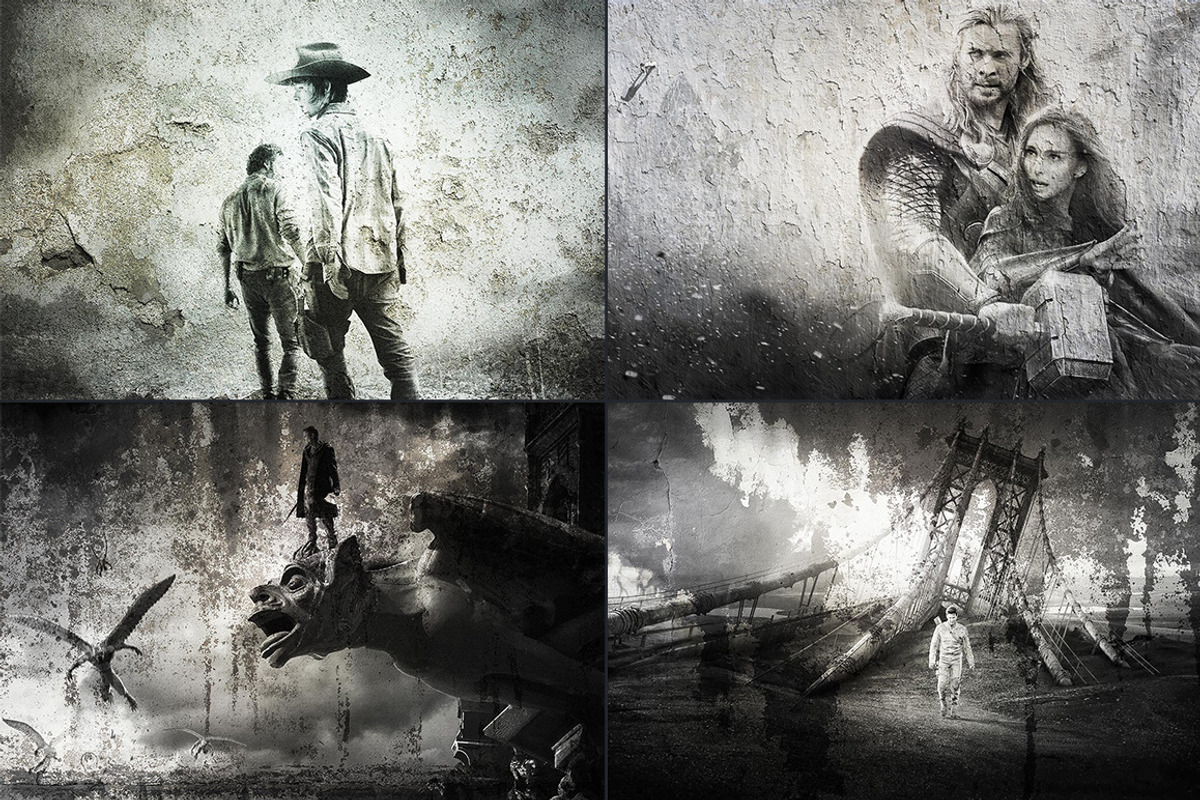 10 Overlay Textures Mock-up V.1 preview 4