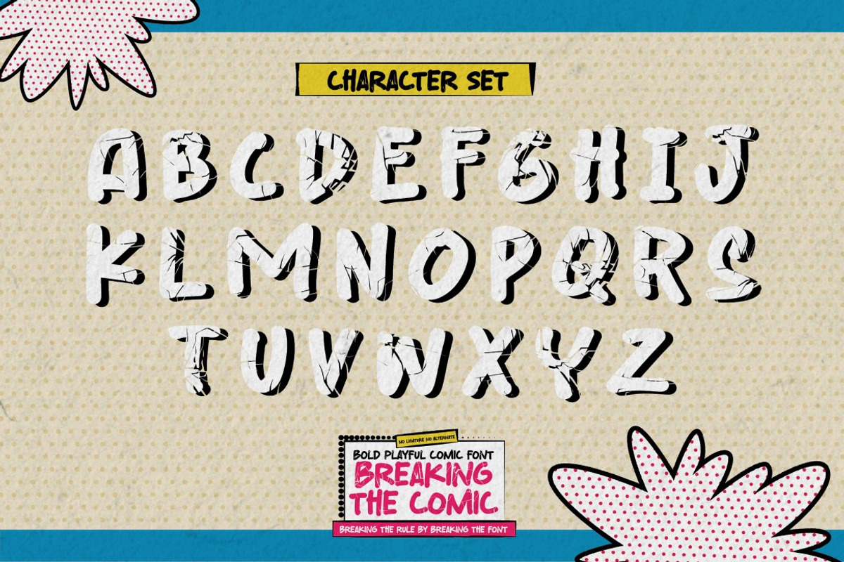 Breaking The Comic - Bold Playful, a Font by Gassstype (Photo 2 of 8)