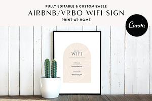 Arches Wifi Sign for Airbnb Hosts