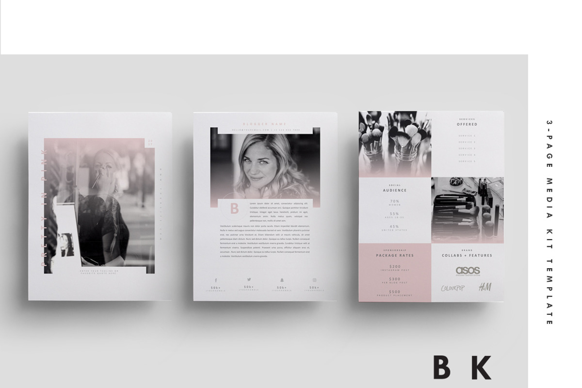 Social Media Kit Template Set | 6Pgs, a Social Media Template by Blogger Kit Co. (Photo 2 of 5)