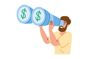 Businessman looking for investment, a Finance Illustration by pikepicture