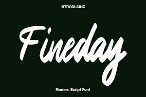 Fineday - Modern Script Font
