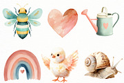 watercolor Spring clipart, an Illustration by Designworld (Thumbnail 2 of 4)