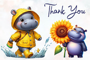 Hippo Watercolor Clipart, an Illustration by RobertsArt (Thumbnail 8 of 8)