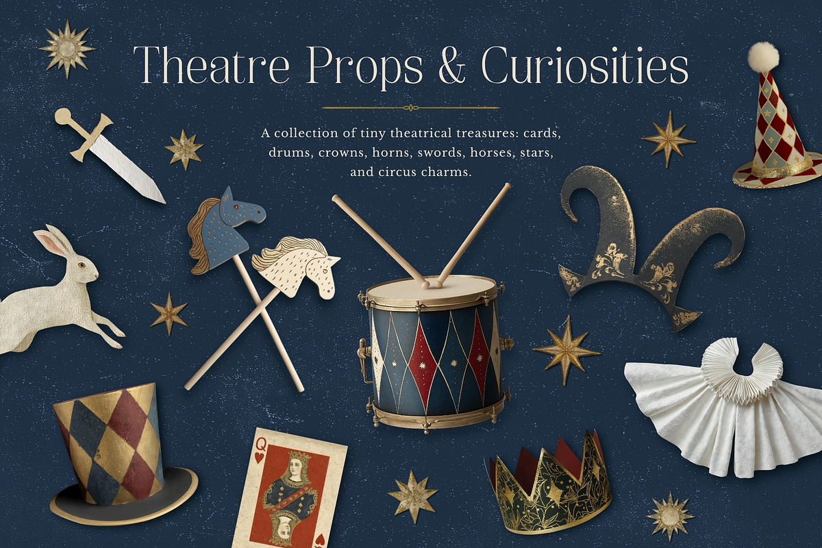 The Little Theatre Collage Pack 180+, an Object Graphic by Design Alchemy Studio (Photo 5 of 14)
