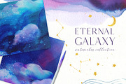 Eternal Galaxy Watercolor Collection, a Texture Graphic by Anna's Creative Store (Thumbnail 1 of 6)
