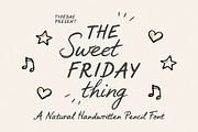 Sweet Friday Thing Font, a Handwritten Font by Typebae (Thumbnail 1 of 8)
