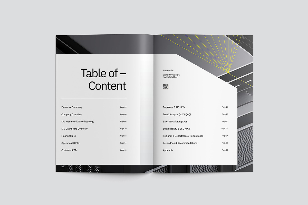 Modern Minimalist KPI Report - Bline preview 2