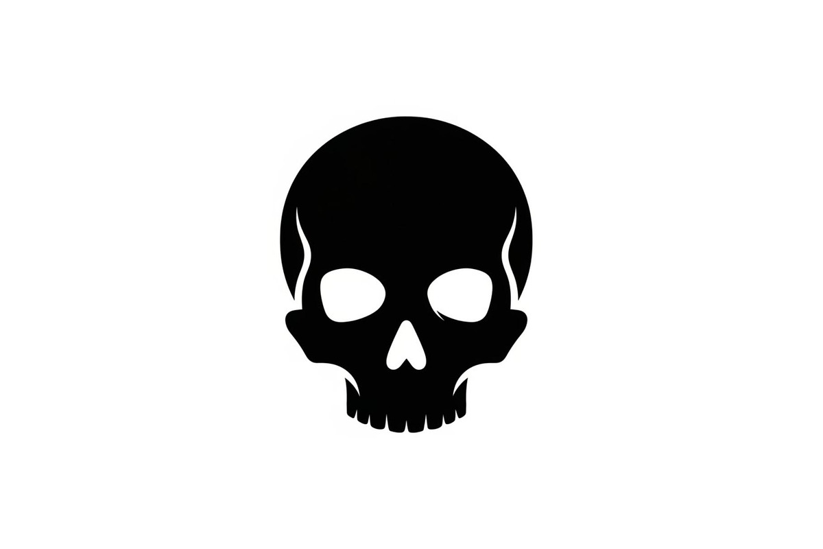 Skull & Crossbones Silhouette Vector, an Illustration by jahid234 (Photo 5 of 51)