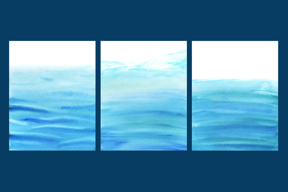 Watercolor Sea Textures, a Texture Graphic by Imaginasty (Photo 3 of 4)