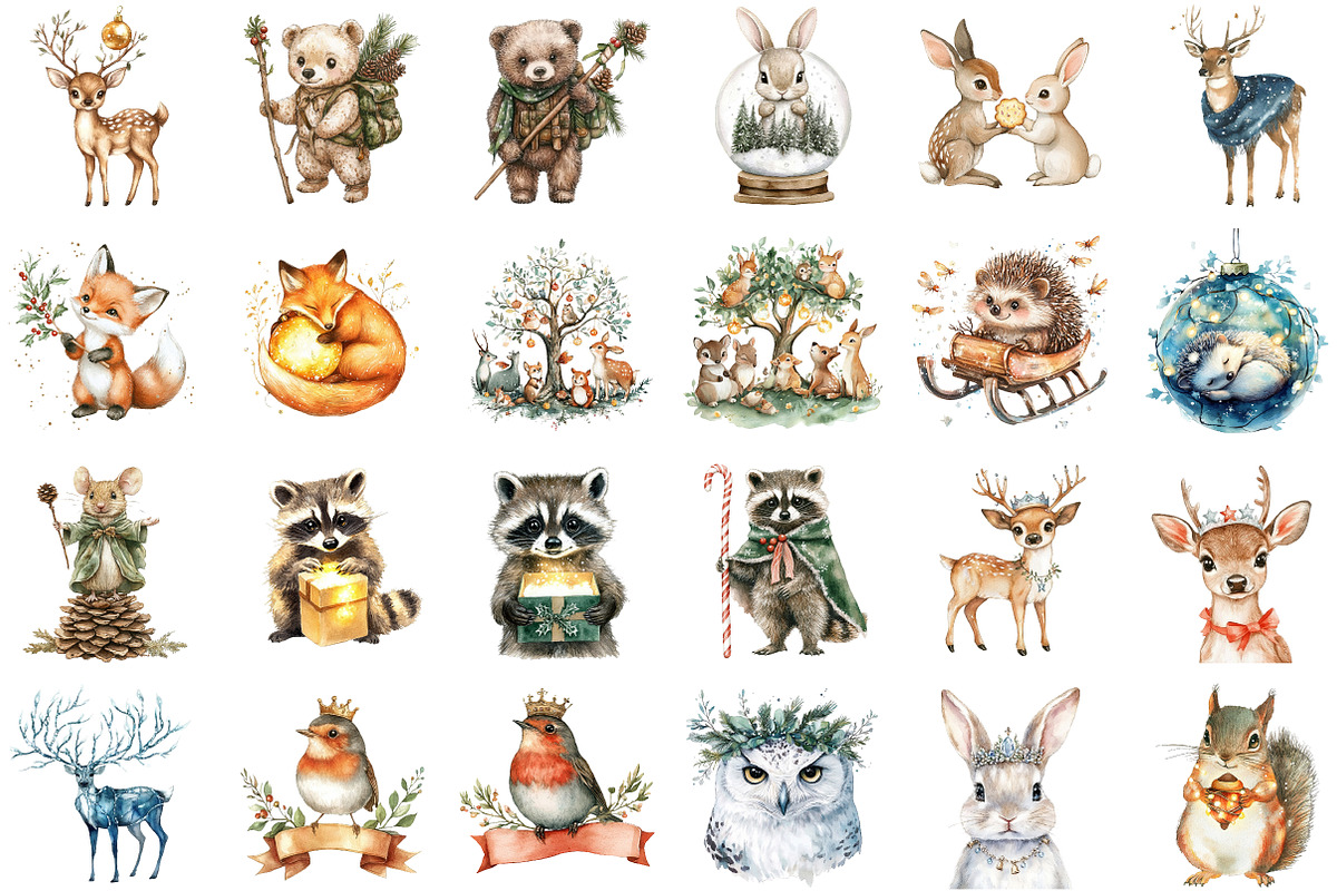Christmas Enchanted Forest Animals P, an Illustration by Sublimation Artist (Photo 2 of 6)