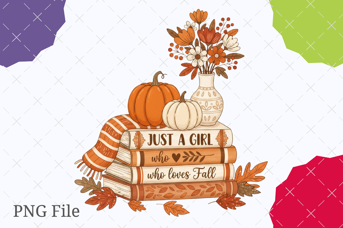 Just a Girl Who Loves Fall, Bookish, an Illustration by designcity5 (Photo 1 of 8)