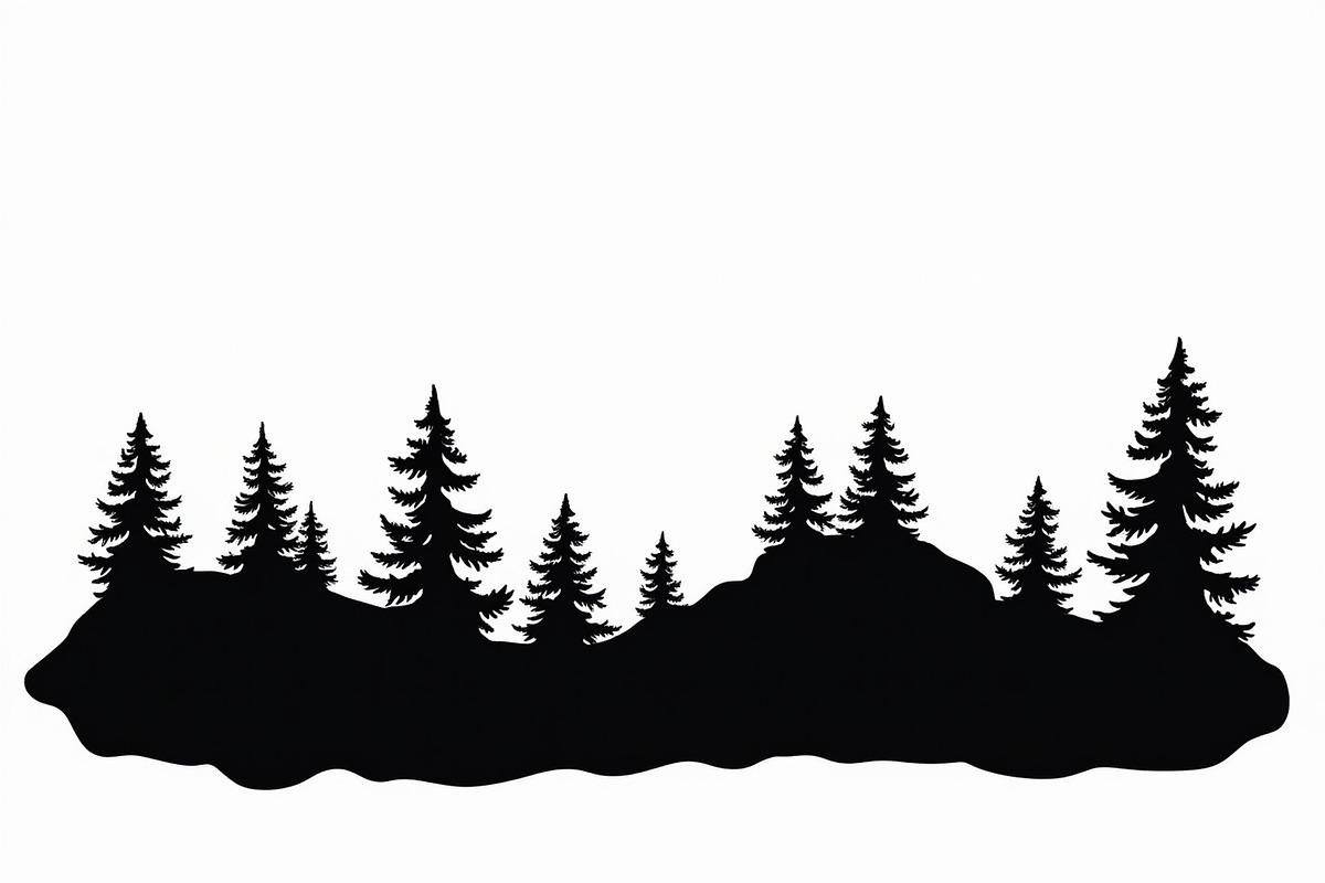 Pine Forest Silhouette Bundle, a Graphic by Creativeshirt (Photo 2 of 14)