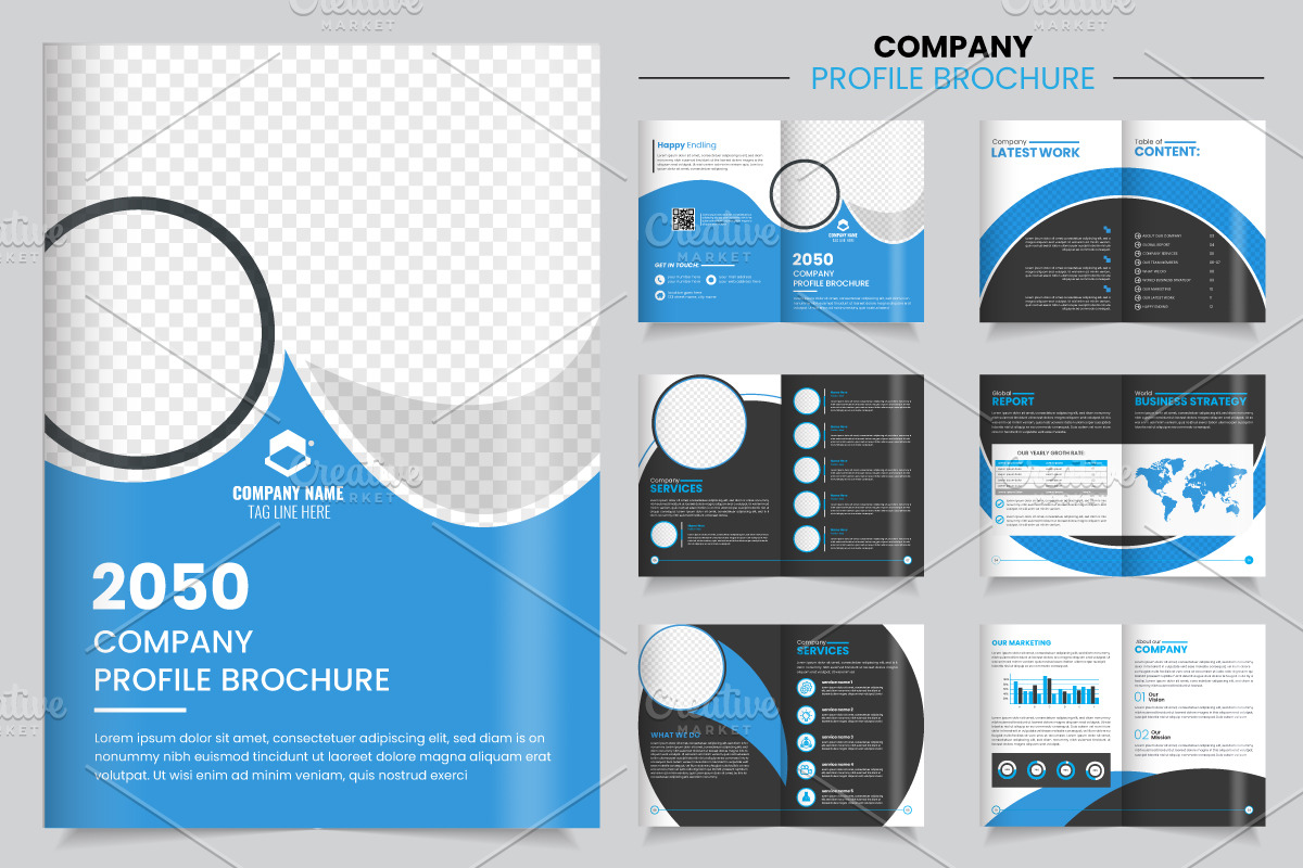 Company profile  Brochure Template, a Print Template by Tanuart