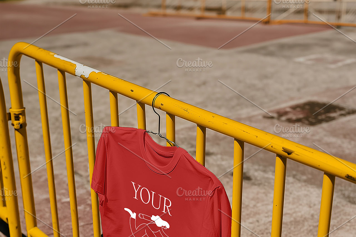 Streetwear Hanging T-Shirt Mockup, a Shirt Mockup by ABC Studio (Photo 2 of 5)