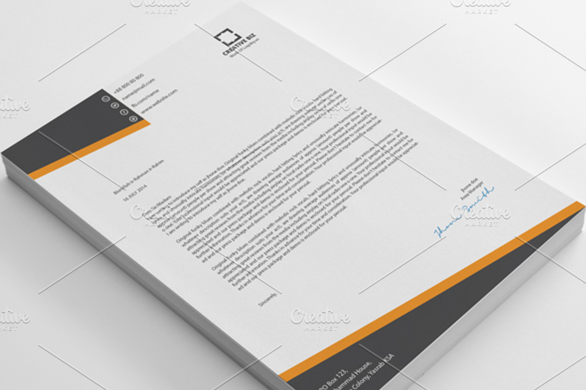 Creative Business Letterhead, a Stationery Template by shujaktk (Photo 4 of 5)