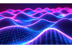 A colorful abstract wave pattern of, a Technology Photo by Igor Tichonow