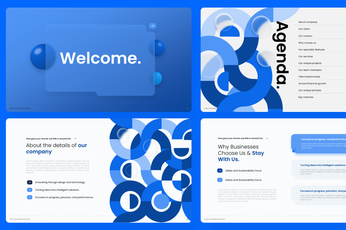 Company profile - Glassmorphic preview 2