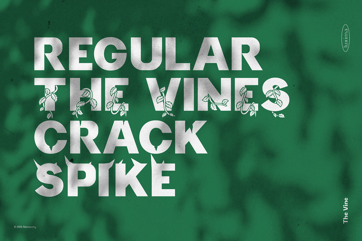 THE VINE DISPLAY FONT, a Sans Serif Font by Luxima (Photo 2 of 7)