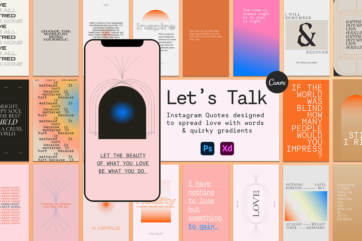 Let's Talk Instagram Quotes, a Social Media Template by Sparrow & Snow (Photo 1 of 13)