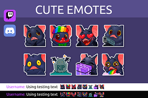 Twitch Emotes // Bat2 // Emotes Pack