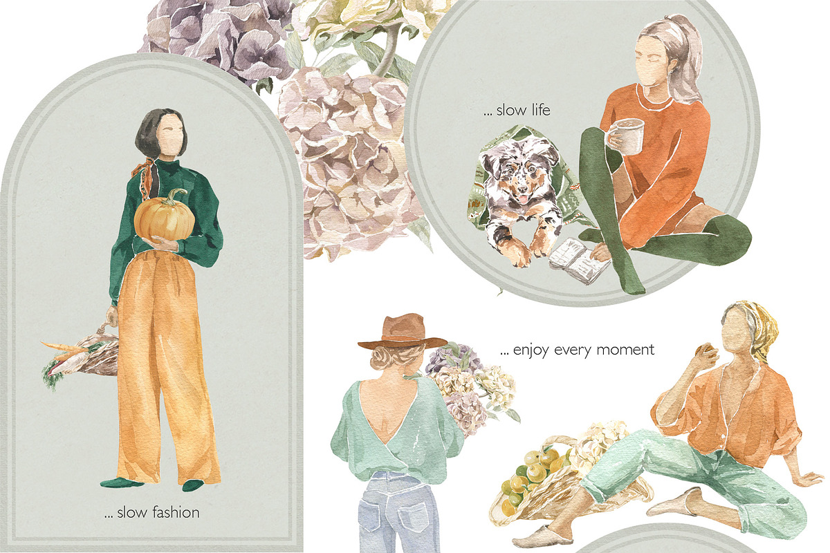 Autumn Harvest Watercolor Collection, a Food Illustration by Cat In Colour (Photo 2 of 8)