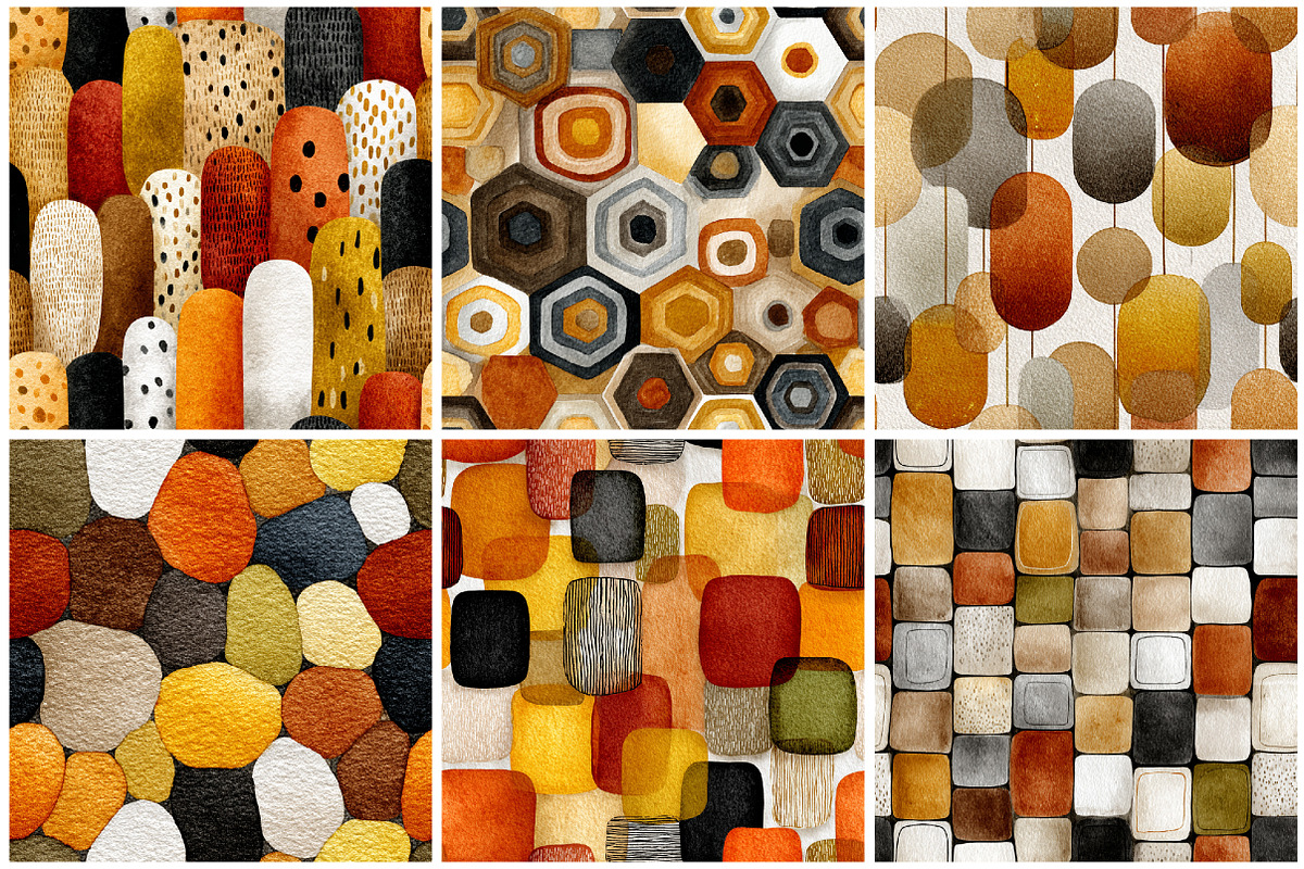 Autumn Abstract Seamless Pattern, a Texture Graphic by CitraGraphics (Photo 2 of 7)